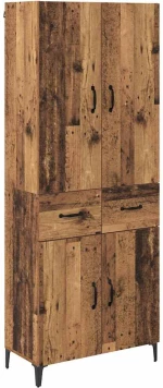 vidaXL Highboard Παλιό Ξύλο 69,5 x 34 x 180 εκ. Επεξεργασμένο ξύλο