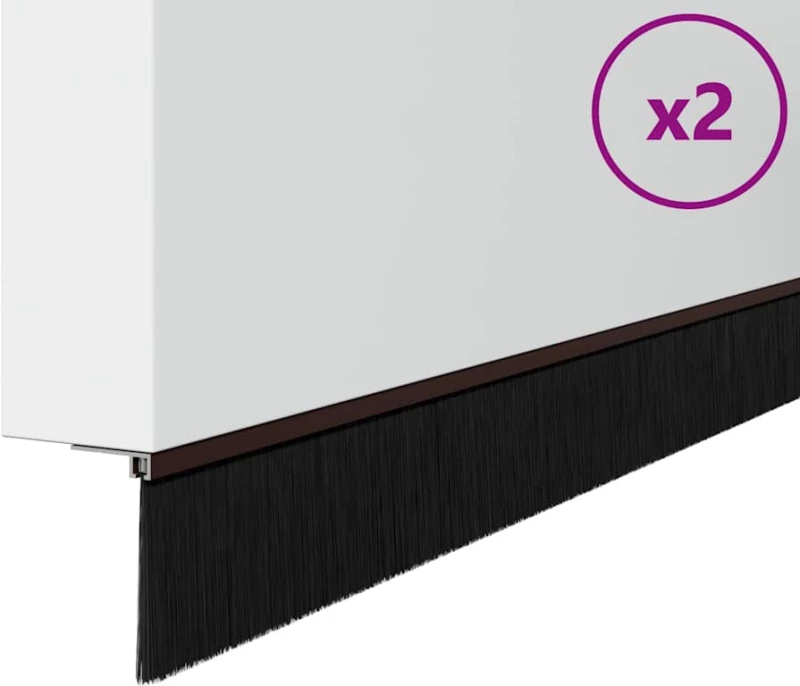 vidaXL Αυτοκόλλητες σφραγίδες πόρτας 2 pcs Καφέ 100 cm