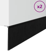 vidaXL Αυτοκόλλητες σφραγίδες πόρτας 2 pcs Μαύρο 100 cm