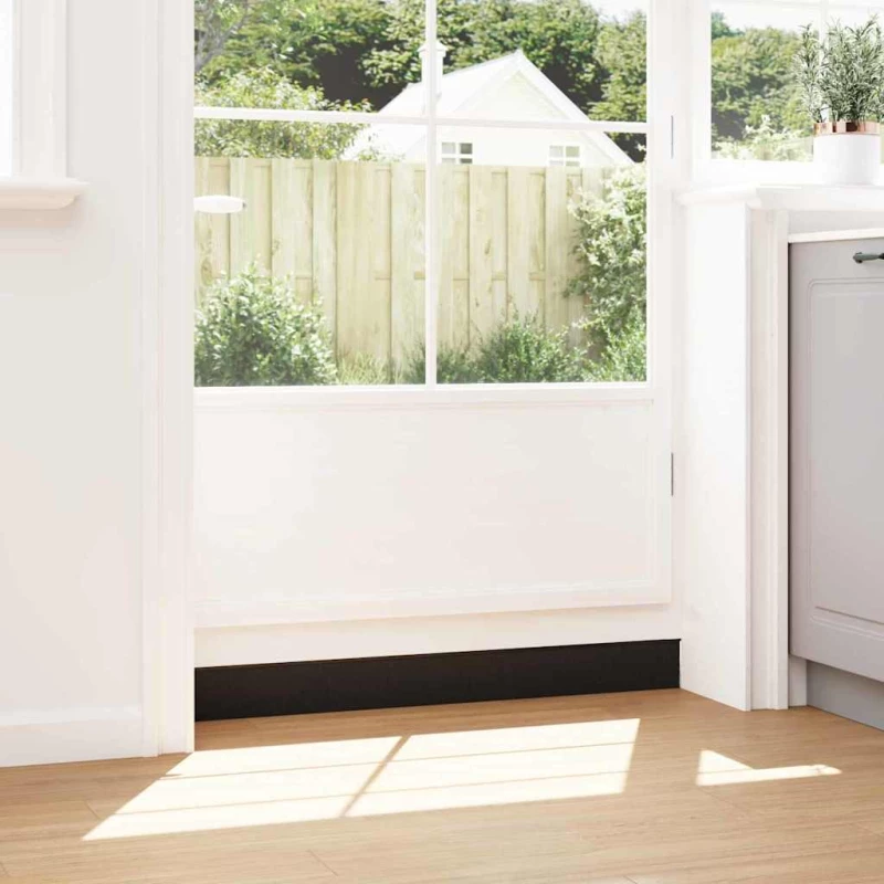 vidaXL Αυτοκόλλητες σφραγίδες πόρτας 2 pcs Μαύρο 100 cm