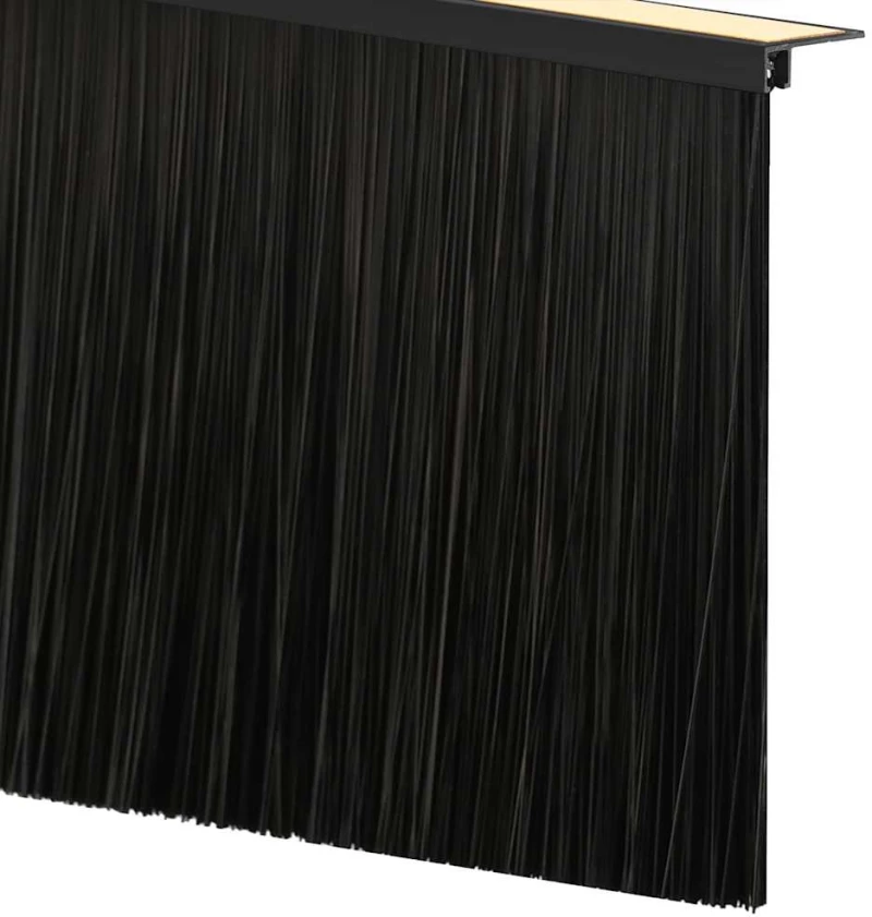 vidaXL Αυτοκόλλητες σφραγίδες πόρτας 2 pcs Μαύρο 100 cm