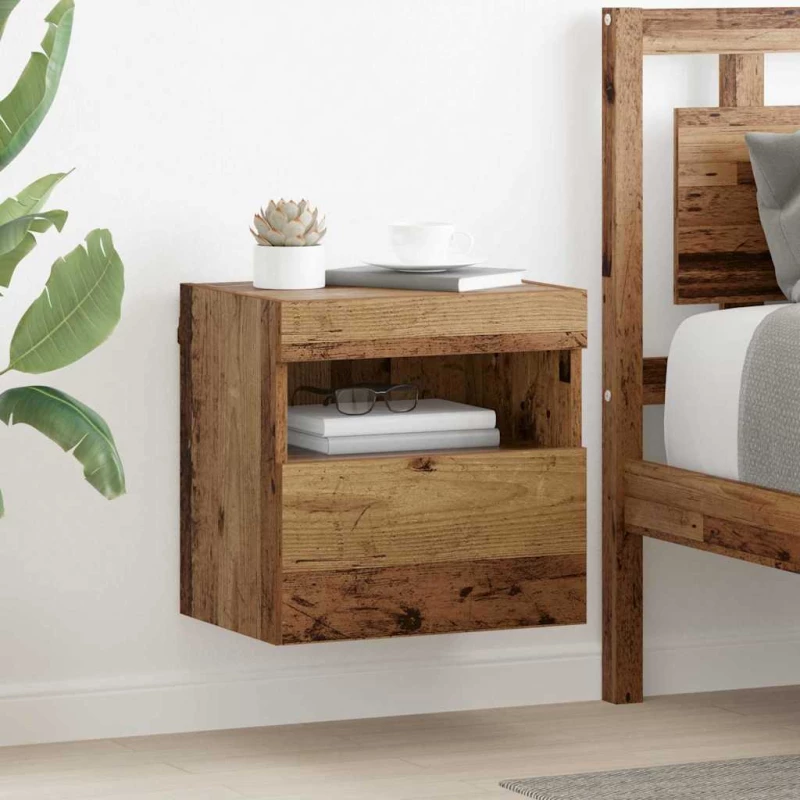vidaXL Βάσεις τηλεόρασης Επιτοίχιο 2 pcs Παλιό Ξύλο 40 x 30 x 40 εκ