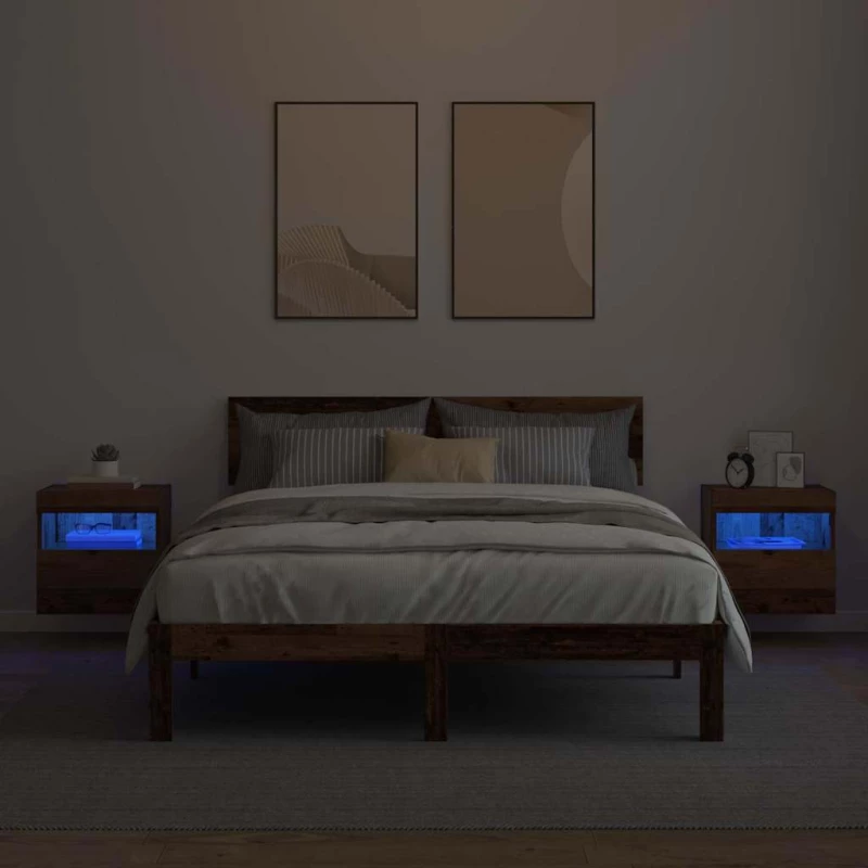 vidaXL Βάσεις τηλεόρασης Επιτοίχιο 2 pcs Παλιό Ξύλο 40 x 30 x 40 εκ