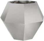 vidaXL Γλάστρα 2 pcs Ασημί 75 x 75 x 60 εκ Ανοξείδωτο ατσάλι