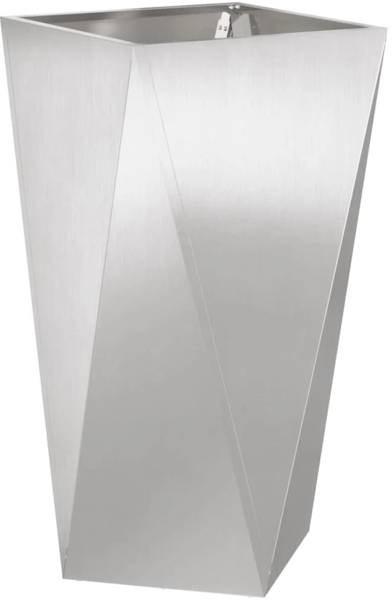 vidaXL Γλάστρα Ασημί 40 x 40 x 75 cm Ανοξείδωτο ατσάλι