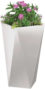 vidaXL Γλάστρα Ασημί 40 x 40 x 75 cm Ανοξείδωτο ατσάλι