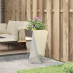 vidaXL Γλάστρα Ασημί 40 x 40 x 75 cm Ανοξείδωτο ατσάλι