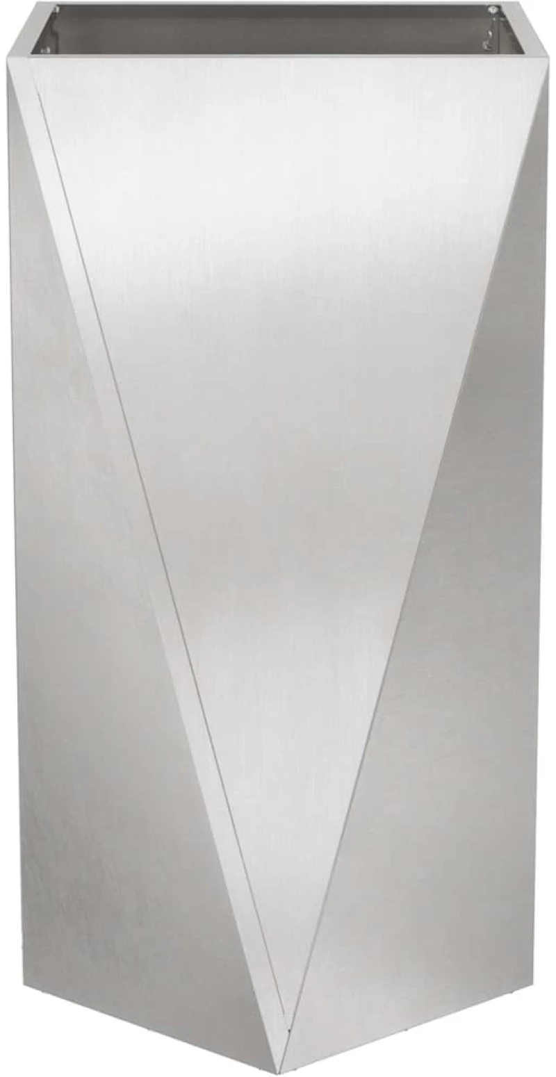 vidaXL Γλάστρα Ασημί 40 x 40 x 75 cm Ανοξείδωτο ατσάλι