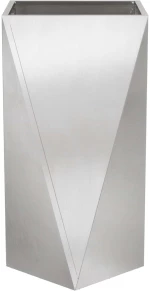 vidaXL Γλάστρα Ασημί 40 x 40 x 75 cm Ανοξείδωτο ατσάλι