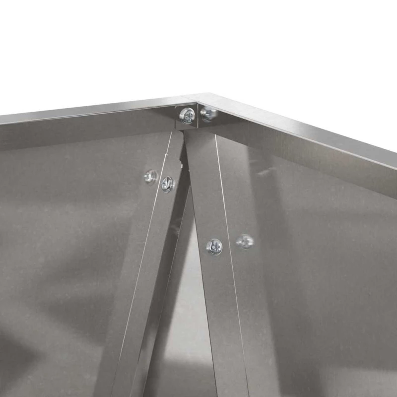 vidaXL Γλάστρα Ασημί 40 x 40 x 75 cm Ανοξείδωτο ατσάλι