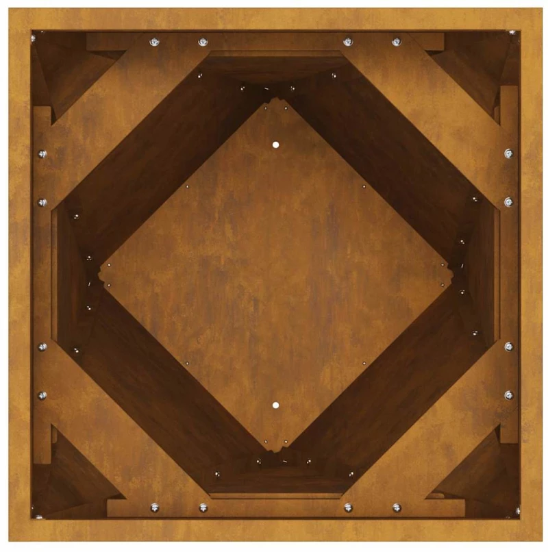 vidaXL Γλάστρα Σκ rusty 30 x 30 x 75 εκ Ατσάλι Σκληρυθέν στον Αέρα