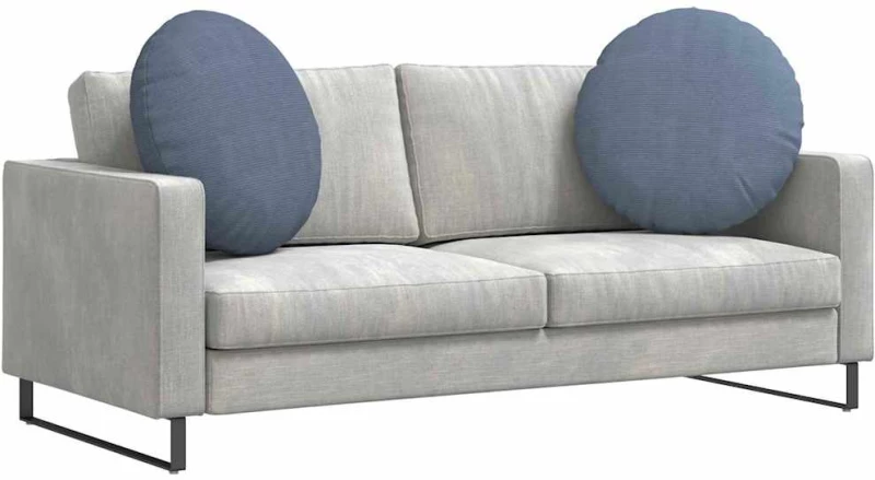 vidaXL Μαξιλάρια καθισμάτων 2 pcs Μπλε Ø 60 cm Υφασμάτινο Κορντουρά