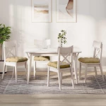 vidaXL Μαξιλάρια καθισμάτων 4 pcs Γκρι Πράσινο 45 x 45 cm