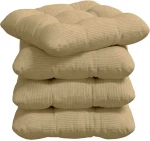 vidaXL Μαξιλάρια καθισμάτων 4 pcs Γκρι Πράσινο 45 x 45 cm