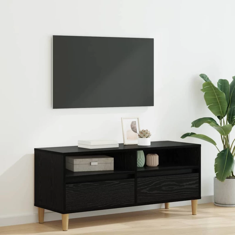 vidaXL Ντουλάπι TV Μαύρη Οξυά 100 x 34,5 x 44,5 εκ. Επεξεργασμένο ξύλο
