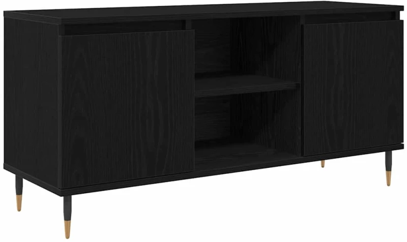 vidaXL Ντουλάπι TV Μαύρη Οξυά 104 x 35 x 50 εκ. Επεξεργασμένο ξύλο