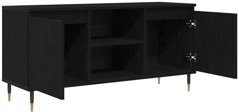 vidaXL Ντουλάπι TV Μαύρη Οξυά 104 x 35 x 50 εκ. Επεξεργασμένο ξύλο