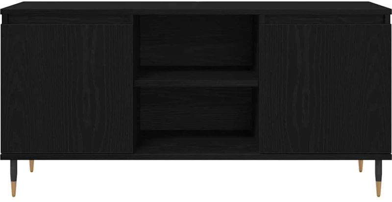vidaXL Ντουλάπι TV Μαύρη Οξυά 104 x 35 x 50 εκ. Επεξεργασμένο ξύλο