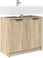 vidaXL Ντουλάπι Μπάνιου με αποθήκευση Δρύς Sonoma 64,5 x 33,5 x 59 εκ.