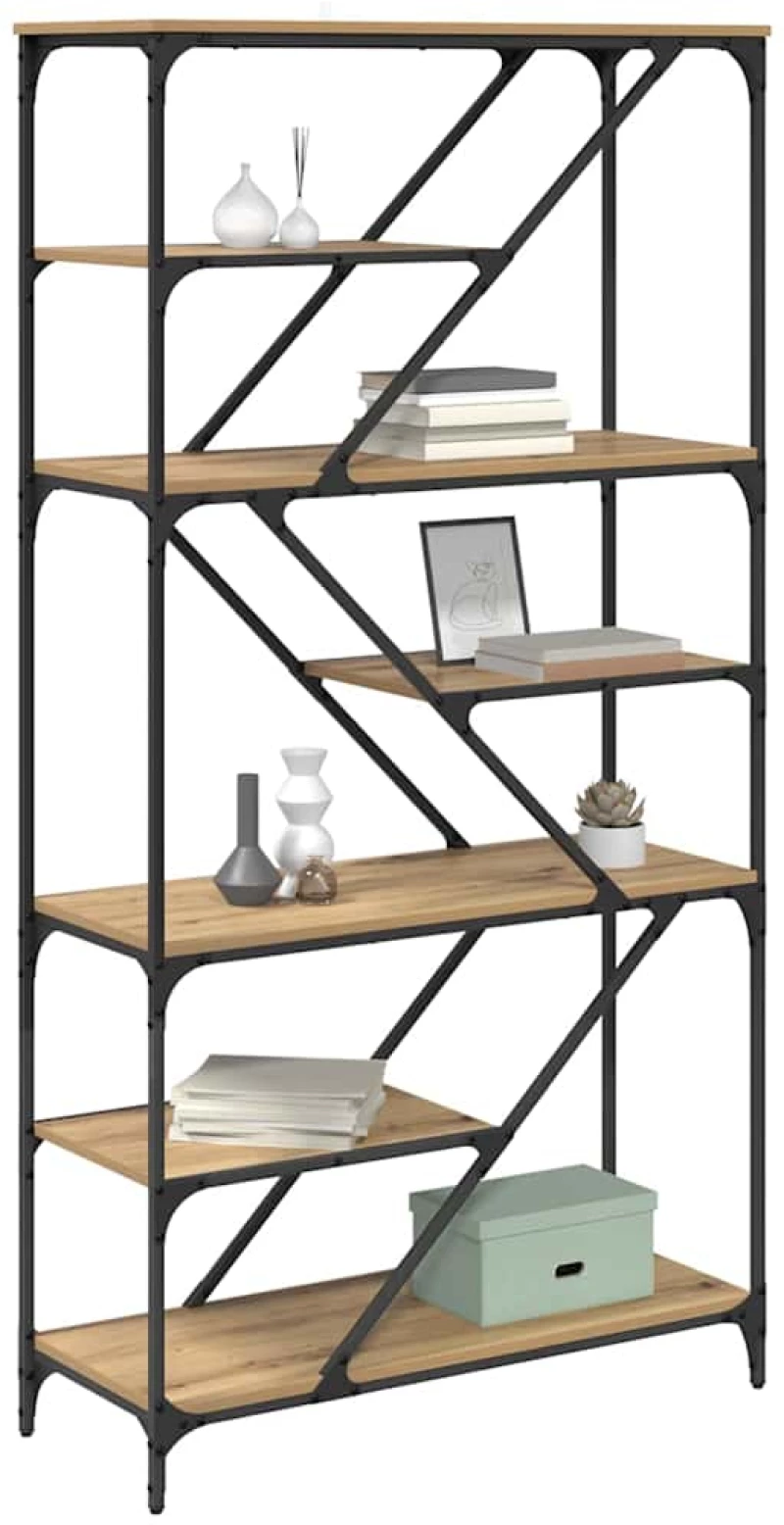 vidaXL Ράφι Βιβλίων Artisan Oak 91 x 36 x 176 εκ Επεξεργασμένο ξύλο