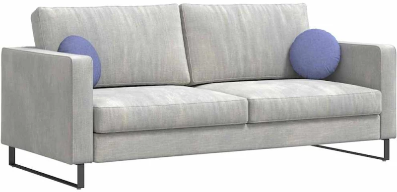 vidaXL Μαξιλάρια καθισμάτων 2 pcs Μπλε τζην Ø30 x 13 εκ ύφασμα
