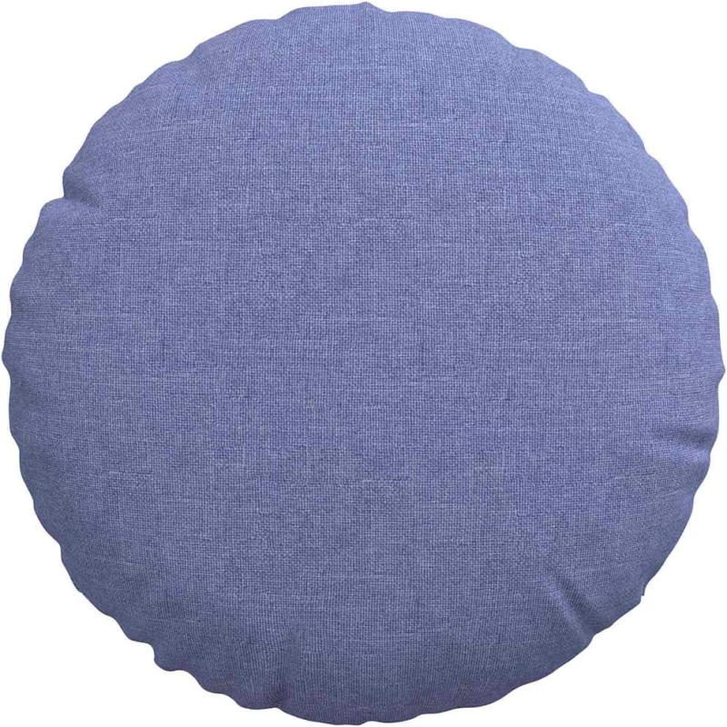 vidaXL Μαξιλάρια καθισμάτων 2 pcs Μπλε τζην Ø30 x 13 εκ ύφασμα