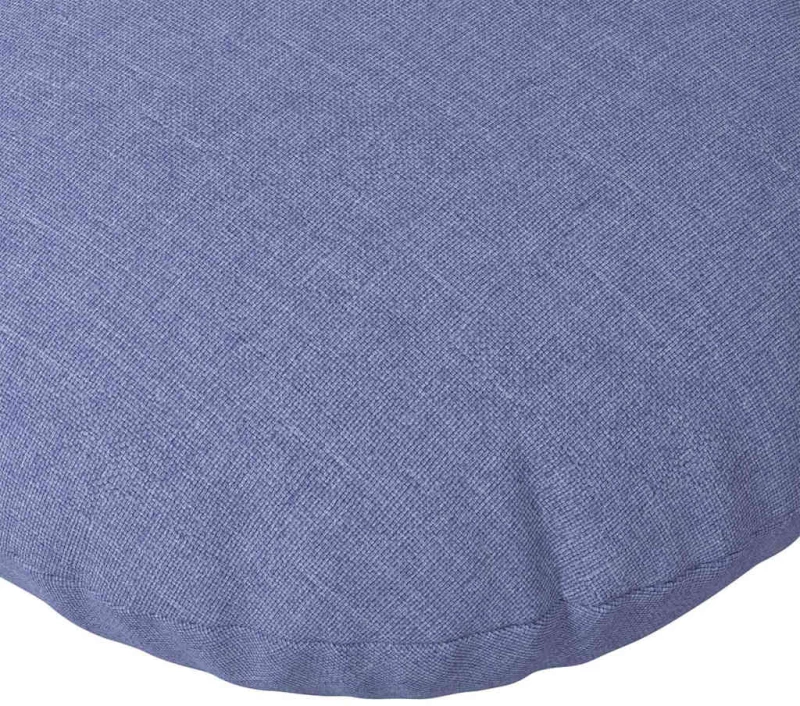 vidaXL Μαξιλάρια καθισμάτων 2 pcs Μπλε τζην Ø30 x 13 εκ ύφασμα