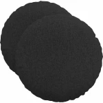 vidaXL Μαξιλάρια καθισμάτων 2 pcs Μαύρο Ø50 x 19 εκ ύφασμα