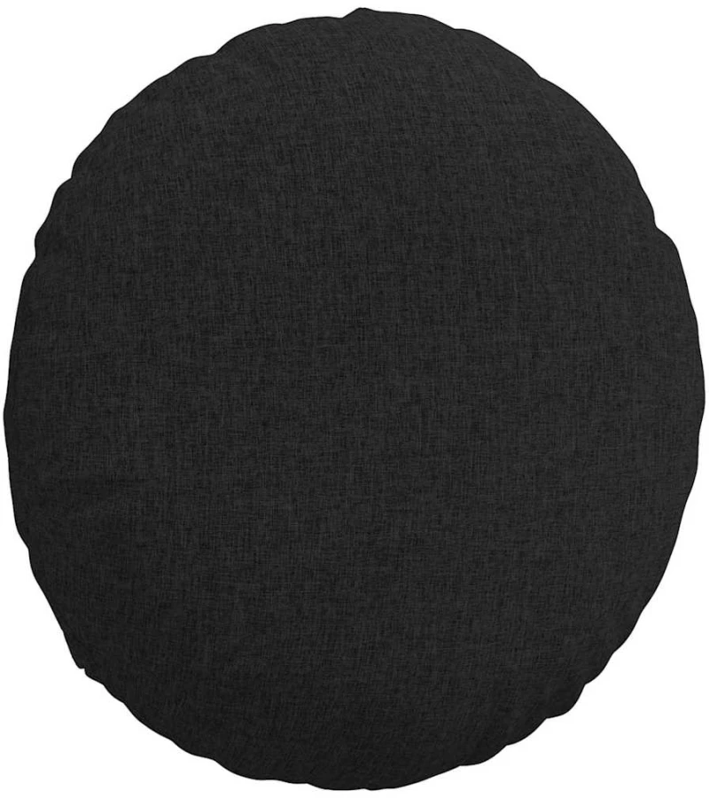 vidaXL Μαξιλάρια καθισμάτων 2 pcs Μαύρο Ø50 x 19 εκ ύφασμα