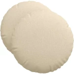 vidaXL Μαξιλάρια καθισμάτων 2 pcs Κρεμ Ø50 x 19 εκ ύφασμα