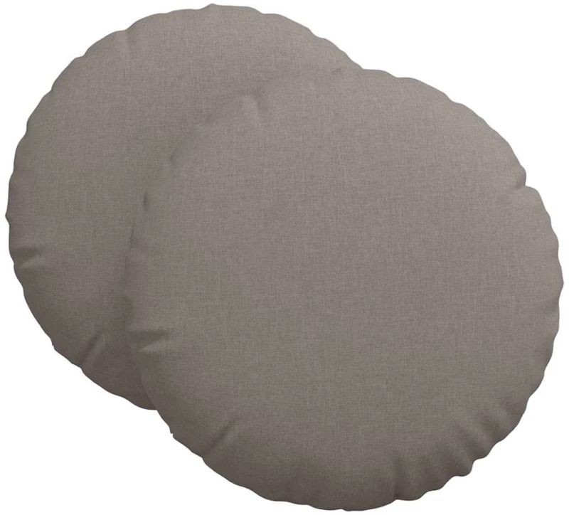 vidaXL Μαξιλάρια καθισμάτων 2 pcs Taupe Ø60 x 21 εκ ύφασμα