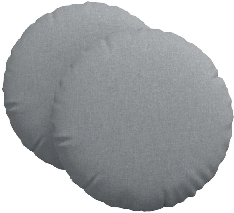 vidaXL Μαξιλάρια καθισμάτων 2 pcs Ανοιχτό γκρι Ø80 x 29 εκ ύφασμα