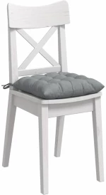 vidaXL Μαξιλάρια καθισμάτων 2 pcs Ανοιχτό γκρι 40 x 40 x 6 cm ύφασμα