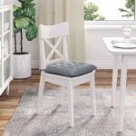 vidaXL Μαξιλάρια καθισμάτων 2 pcs Ανοιχτό γκρι 40 x 40 x 6 cm ύφασμα
