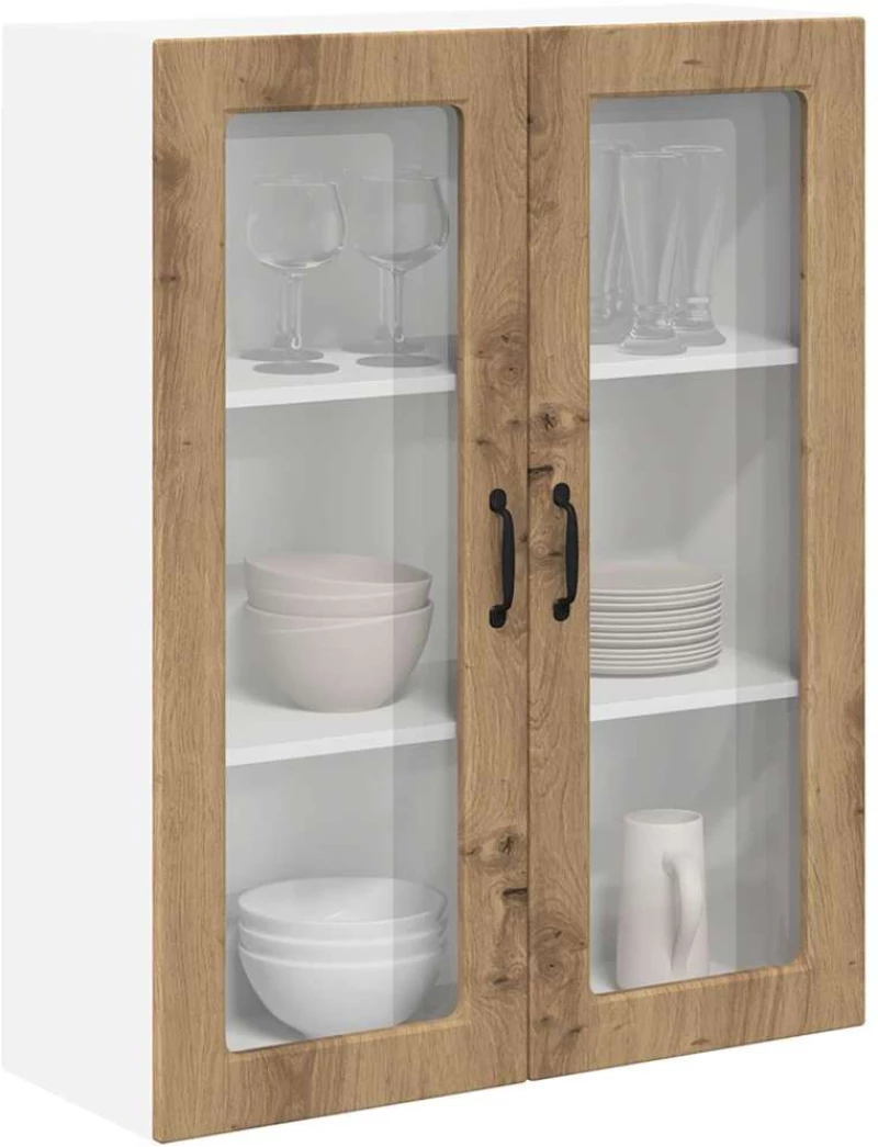 vidaXL Κρεμαστό ντουλάπι κουζίνας Artisan Oak 80 x 31 x 100 εκ.