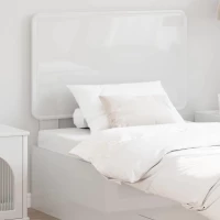vidaXL Κεφαλάρι με κεφαλάρι Λαμπερό Λευκό 80 cm Επεξεργασμένο ξύλο