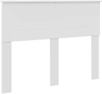 vidaXL Κεφαλάρι με κεφαλάρι Λαμπερό Λευκό 120 cm Επεξεργασμένο ξύλο