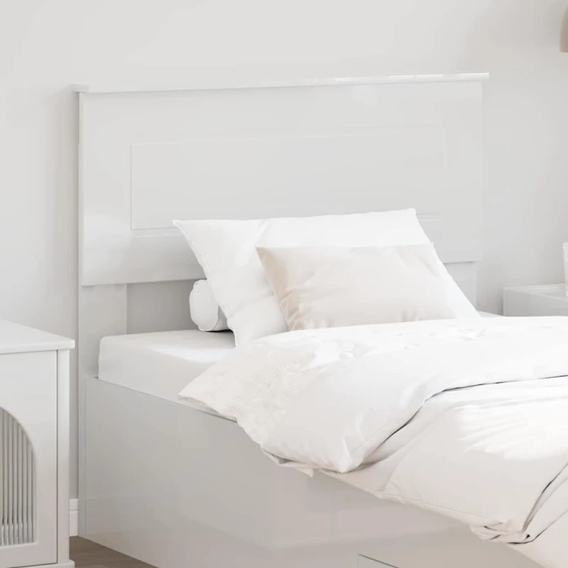 vidaXL Κεφαλάρι με κεφαλάρι Λαμπερό Λευκό 100 cm Επεξεργασμένο ξύλο