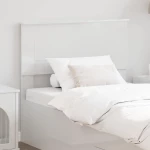 vidaXL Κεφαλάρι με κεφαλάρι Λαμπερό Λευκό 100 cm Επεξεργασμένο ξύλο