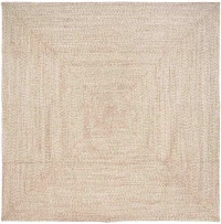 vidaXL Χαλί Φυσικό και λευκό 200 x 200 cm Γιούτα