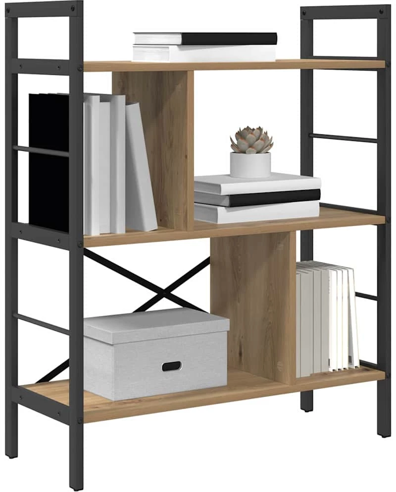 vidaXL Ράφι Βιβλίων Artisan Oak 75 x 30 x 91 εκ. Επεξεργασμένο ξύλο