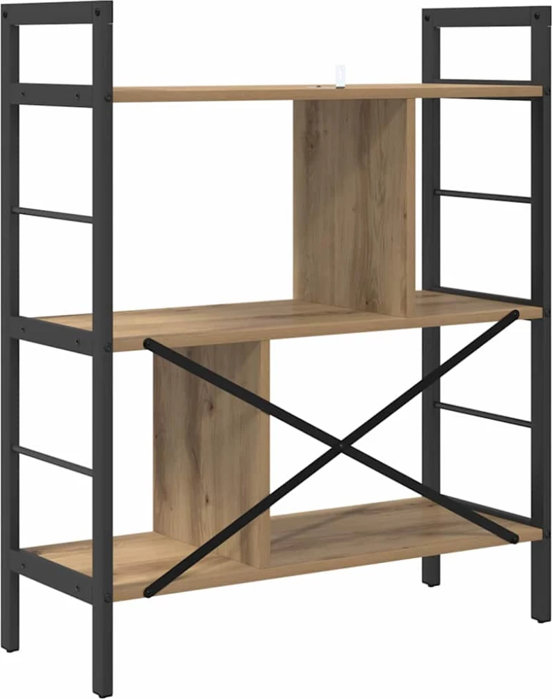 vidaXL Ράφι Βιβλίων Artisan Oak 75 x 30 x 91 εκ. Επεξεργασμένο ξύλο