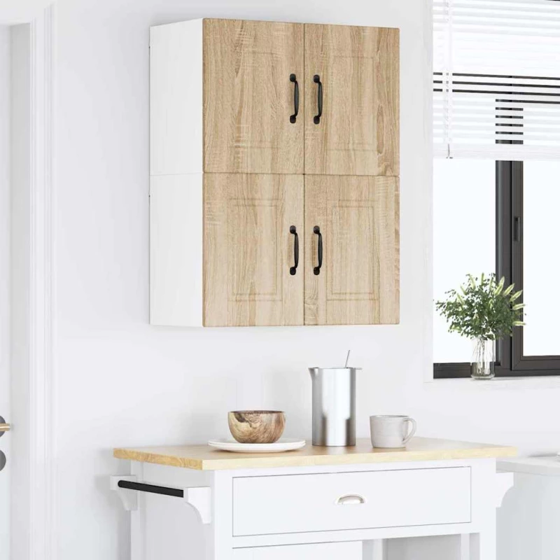 vidaXL Κρεμαστό ντουλάπι κουζίνας 2 pcs Δρύς Sonoma 60 x 31 x 40 εκ