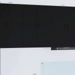 vidaXL Κρεμαστό ντουλάπι κουζίνας με ράφι 2 pcs Μαύρο 30 x 31 x 80 εκ.