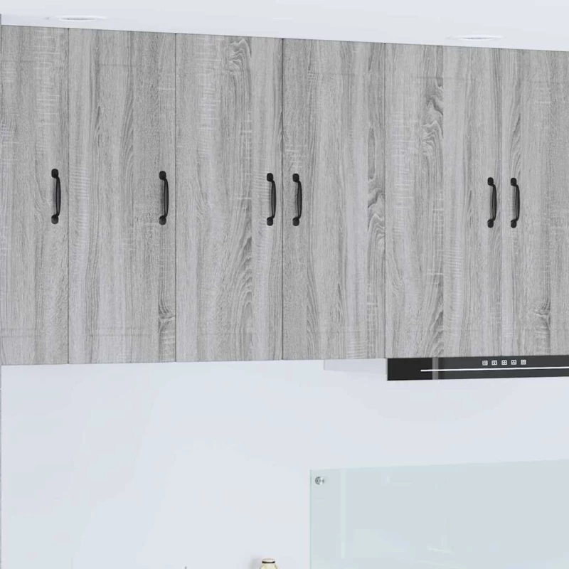 vidaXL Κρεμαστό ντουλάπι κουζίνας 2 pcs Γκρίζο Σονομα 30 x 31 x 80 εκ.