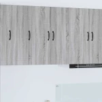 vidaXL Κρεμαστό ντουλάπι κουζίνας 2 pcs Γκρίζο Σονομα 30 x 31 x 80 εκ.
