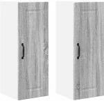 vidaXL Κρεμαστό ντουλάπι κουζίνας 2 pcs Γκρίζο Σονομα 30 x 31 x 80 εκ.