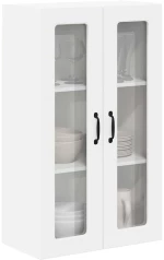 vidaXL Κρεμαστό ντουλάπι κουζίνας με ράφι Λευκό 60 x 31 x 100 εκ.
