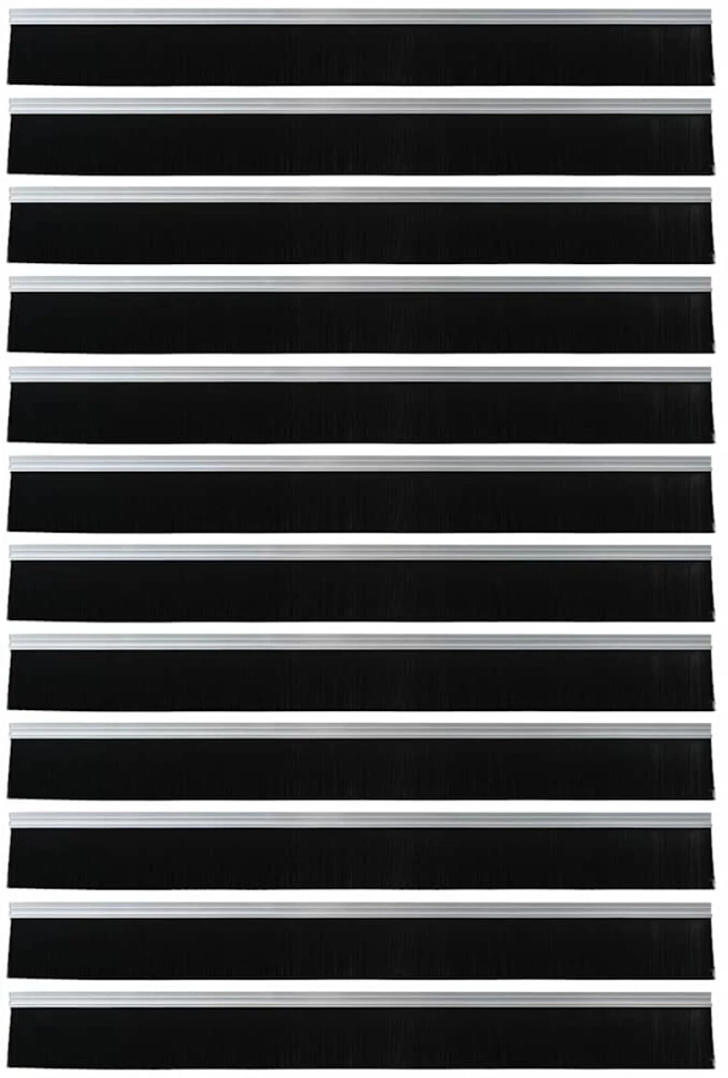 vidaXL Αυτοκόλλητες σφραγίδες πόρτας 12 pcs Ασημί 100 cm