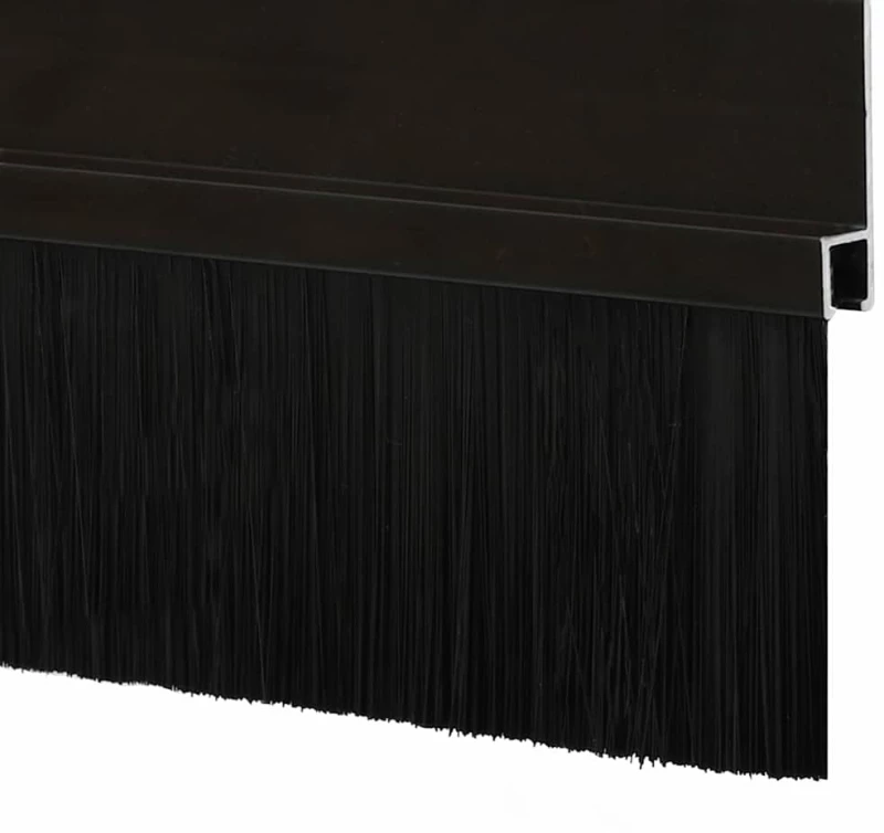 vidaXL Αυτοκόλλητες σφραγίδες πόρτας 2 pcs Μαύρο 100 cm